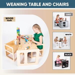 Montessori Weaning Table and Chair Set – with 2 Chairs