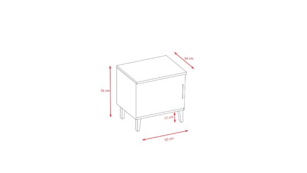 Bedside Table Kubi – Cashmere