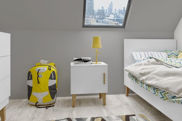 Bedside Table Kubi – White