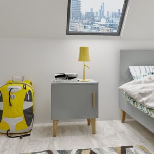 Bedside Table Kubi – Grey