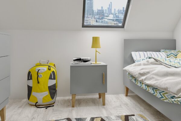Bedside Table Kubi – Grey