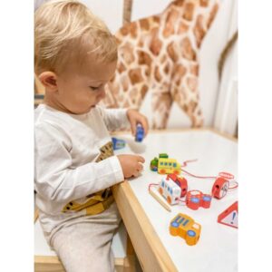 Car Shaped Wooden Threading Blocks