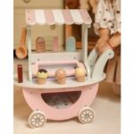 Wooden Ice Cream Shop With Cart