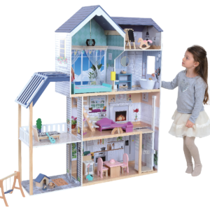 Wooden Dollhouse Crystal with LED Lights