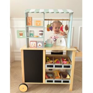 Large Multifunctional Wooden Food Truck Stand, 73 pcs