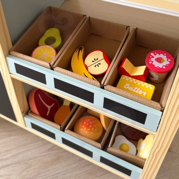Large Multifunctional Wooden Food Truck Stand, 73 pcs
