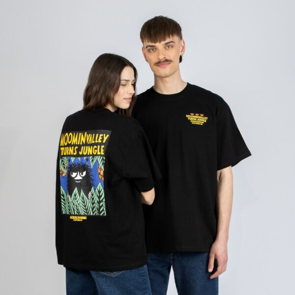 Moomin Jungle Heavy Unisex T-shirt – Black