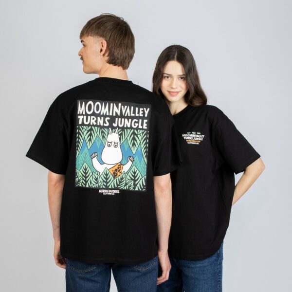 Moomintroll Jungle Heavy Unisex T-shirt – Black