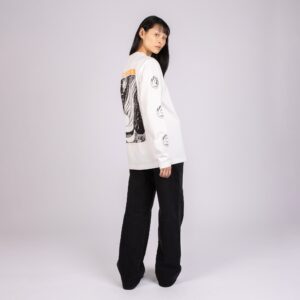 Novels Longsleeve Shirt With Cuffrib Unisex – White