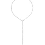 Paper Clip Y-Necklace Silver