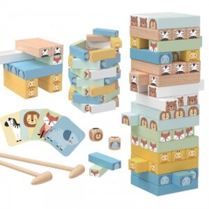 Shaky Tower Skill Game With Animals