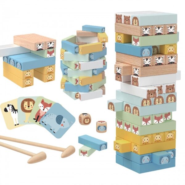 Shaky Tower Skill Game With Animals