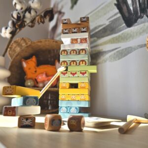 Shaky Tower Skill Game With Animals