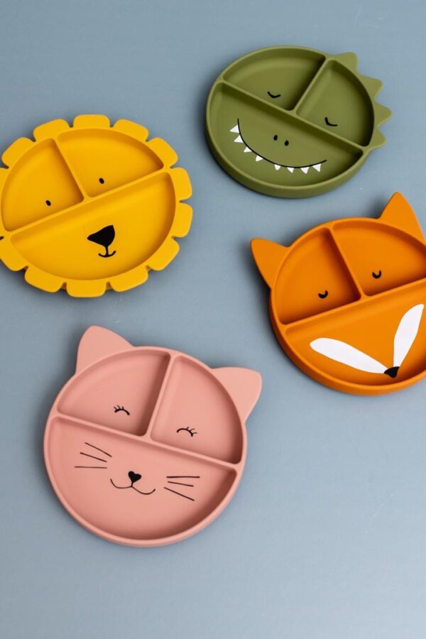 Silicone Divided Suction Plate for Kids – Mr. Lion