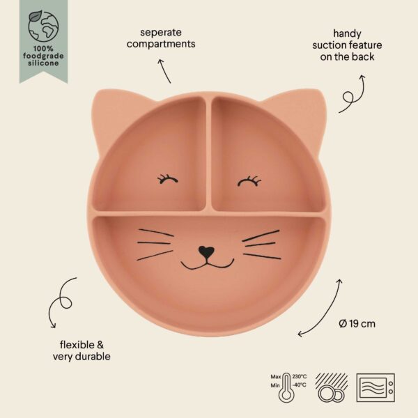 Silicone Divided Suction Plate for Kids – Mrs. Cat
