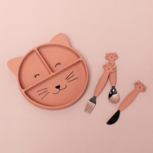 Silicone Divided Suction Plate for Kids – Mrs. Cat