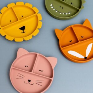 Silicone Divided Suction Plate for Kids – Mrs. Cat