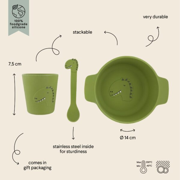 Silicone First Meal Set for Kids – Mr. Dino
