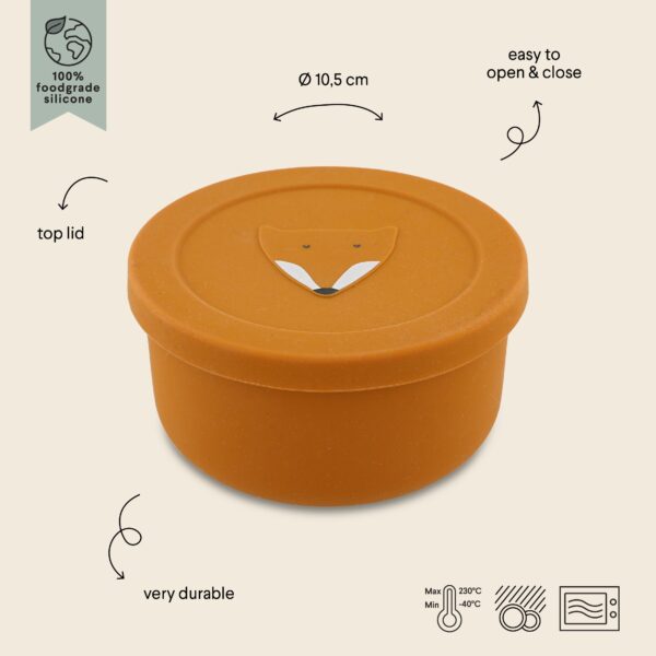 Silicone Snack Container with Lid – Mr. Fox