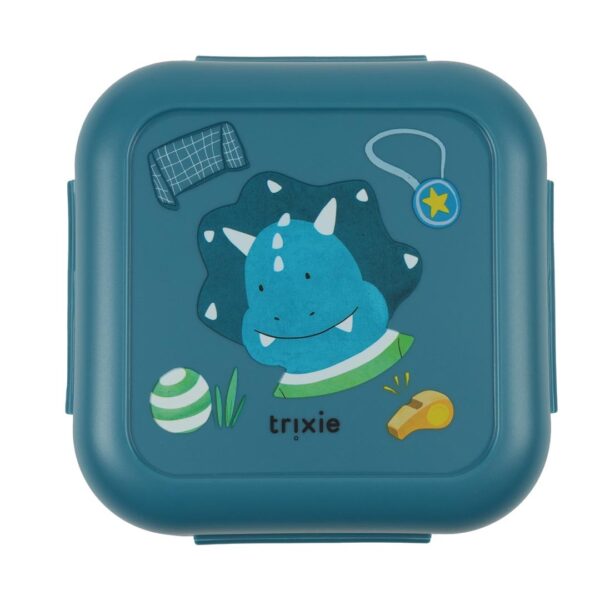 Snack box with clips – Ballplayer Mr. Triceratops