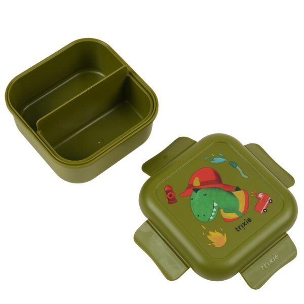 Snack box with clips – Fireman Mr. Dino
