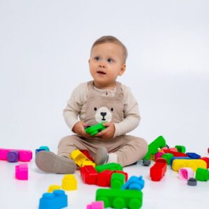 Soft Blocks Set With Wheels – 14 pcs