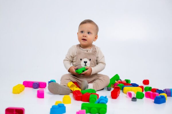 Soft Blocks Set With Wheels – 14 pcs