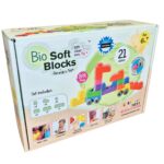 Soft Blocks Set With Wheels - 21 pcs