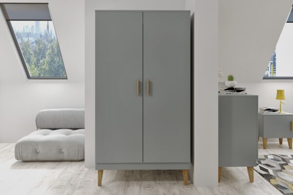 Wardrobe Kubi – Grey