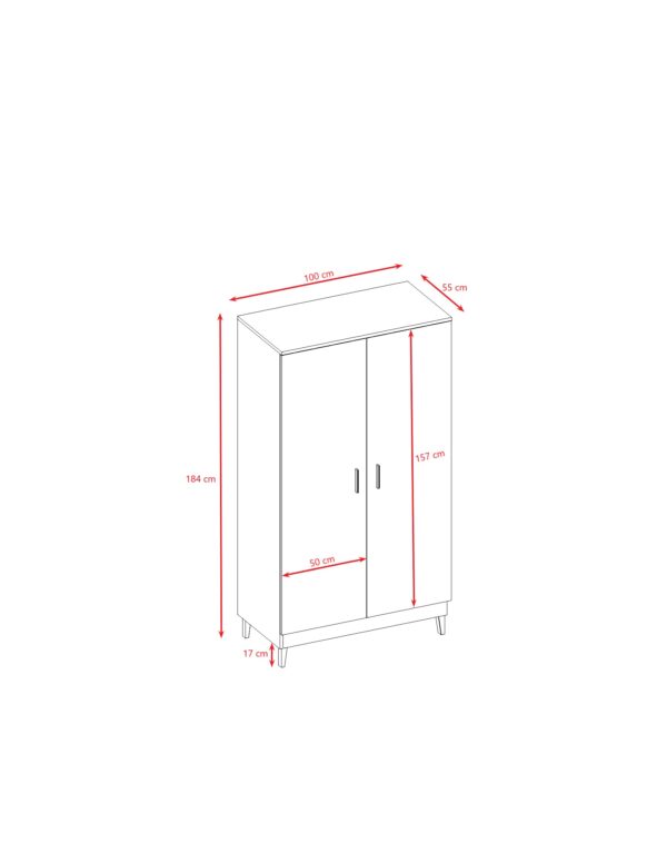 Wardrobe Kubi – White