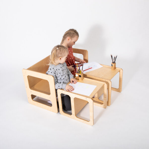 Montessori Weaning Table and Chair Set – with 2 Chairs