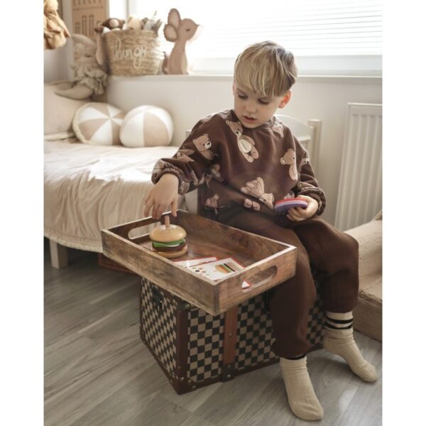 Wooden Burger Restaurant Puzzle for Children, 15 pcs