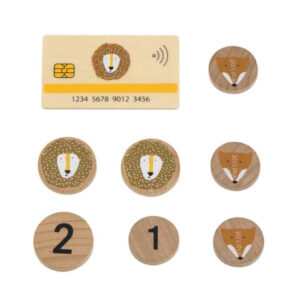Wooden Store Cash Register with Accessories