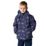 Blue Dinosaur Print Boys’ Spring Parka