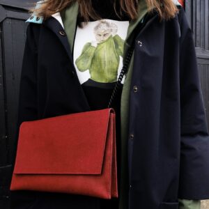 Chain Shoulder Bag – Red