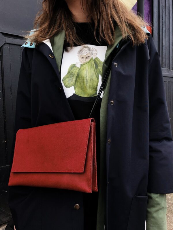 Chain Shoulder Bag – Red