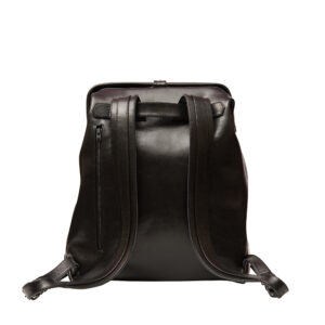 Black Leather Backpack – Medium & Large Size