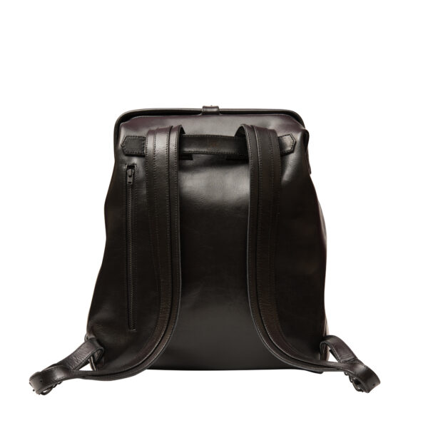 Black Leather Backpack – Medium & Large Size