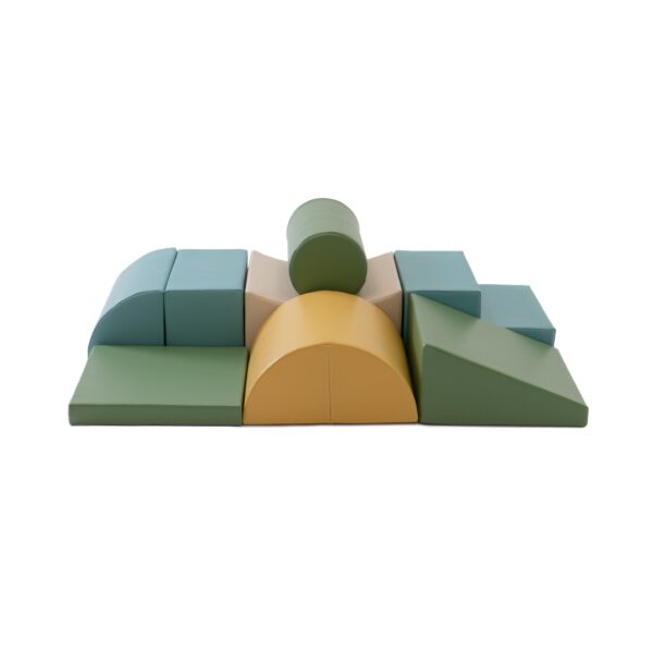 Soft Play 8 Foam Block Set – Pastel Turquoise Adventurer