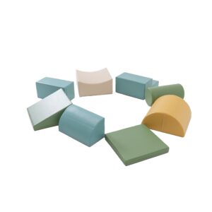 Soft Play 8 Foam Block Set – Pastel Turquoise Adventurer