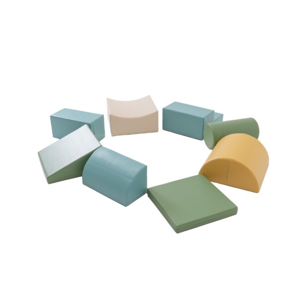 Soft Play 8 Foam Block Set – Pastel Turquoise Adventurer