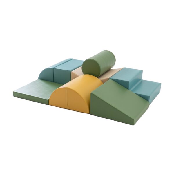 Soft Play 8 Foam Block Set – Pastel Turquoise Adventurer