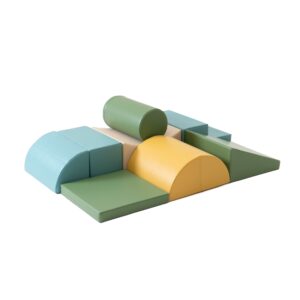 Soft Play 8 Foam Block Set – Pastel Turquoise Adventurer