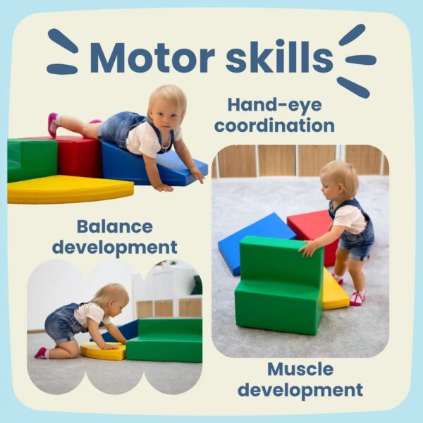 Soft Play Set Corner Climber – Earth Pastel