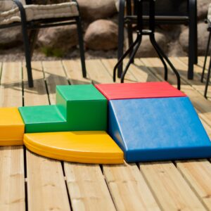 Soft Play 5 Foam Block Set – Multi Color Corner Climber