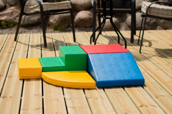 Soft Play 5 Foam Block Set – Multi Color Corner Climber
