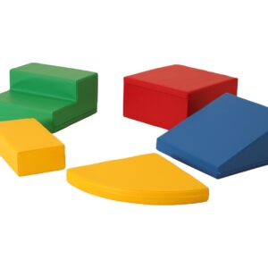 Soft Play 5 Foam Block Set – Multi Color Corner Climber