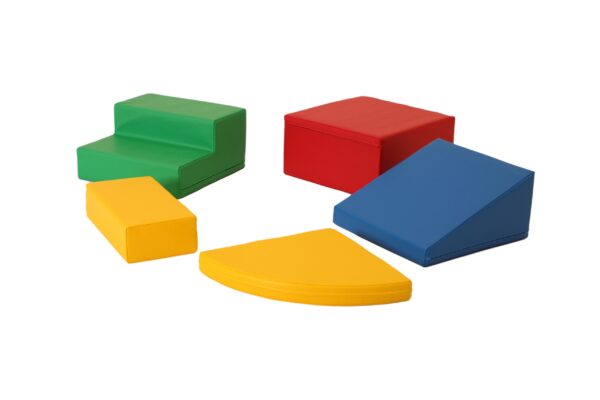 Soft Play 5 Foam Block Set – Multi Color Corner Climber