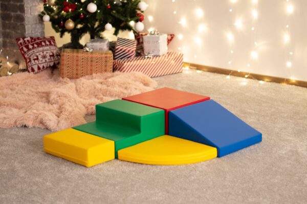 Soft Play 5 Foam Block Set – Multi Color Corner Climber