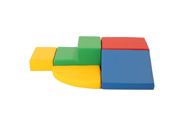 Soft Play 5 Foam Block Set – Multi Color Corner Climber